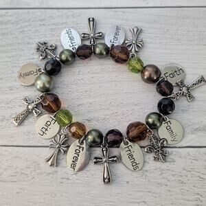 Alexa's Angels Charm Bracelet Cross Faith Family Friends